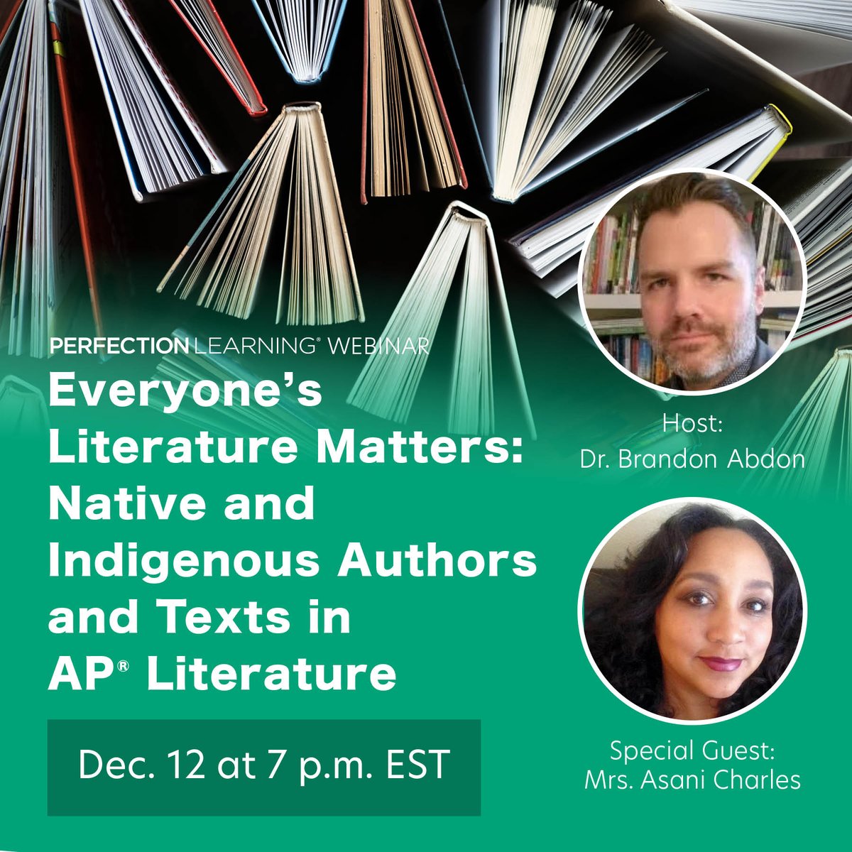 PerfectionLearn's tweet image. Register for a FREE webinar with @DrBrandonAbdon. He&apos;ll be joined by Choctaw/Chickasaw/African American educator Mrs. Asani Charles to discuss using Indigenous texts in the classroom. Register now! ➡️ hubs.la/Q02ZyTgl0
