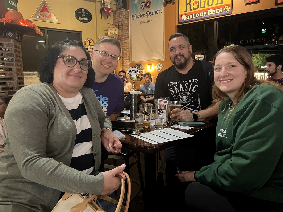 WOB_Viera's tweet photo. It's Danny Trivia night at WOB! The free answer is Fever. Free to play with a purchase of a beverage. Save the date for the Holiday Movie Trivia 12/18. Game starts at 7:30pm. Cheers! #wobviera https://t.co/tGT7lowVVH