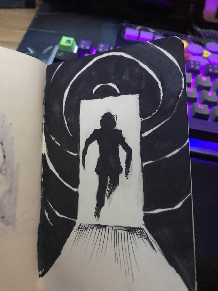 VenomBuster's tweet photo. Quirky lil #AlanWake in the sketchbook.
#ink #remedygames #Control #AWII #pencil #traditionalart https://t.co/bvkH2zuAn3
