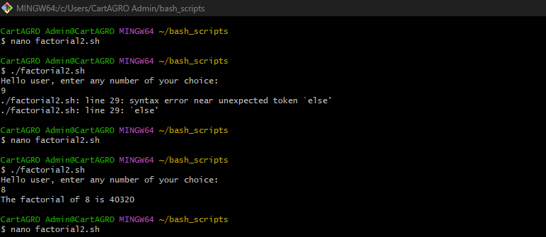 Ade_leyee's tweet image. @jay_hunts @segoslavia @akintunero @OnijeC 
Day 65
#100DaysOfCyberSecurity 
Day 6
#30DaysOfBashScripting
I&apos;m still getting the hang of functions in bash scripting, but I managed to write a script that calculates the factorial of a number.