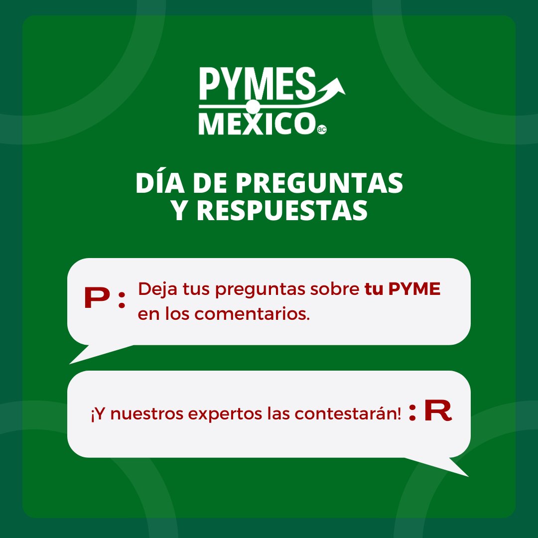 PYMESenMx's tweet photo. Es momento de resolver tus dudas! 💬📊 ¿Qué es lo más difícil del cierre de año para tu PYME? Déjanos tus preguntas en los comentarios, queremos conocerte y ayudarte a cerrar el año con éxito. https://t.co/461DaXWcRn