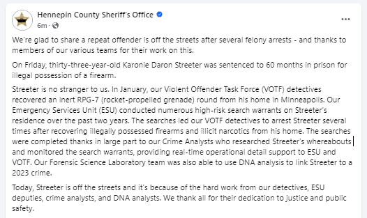 Hennepin Sheriff tweet media