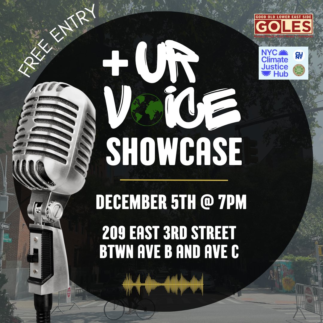 TOMORROW!

Enjoy vocalists, emcees, spoken word, and a multimedia exhibit to illuminate stories of sustainability, resilience, and environmental justice!