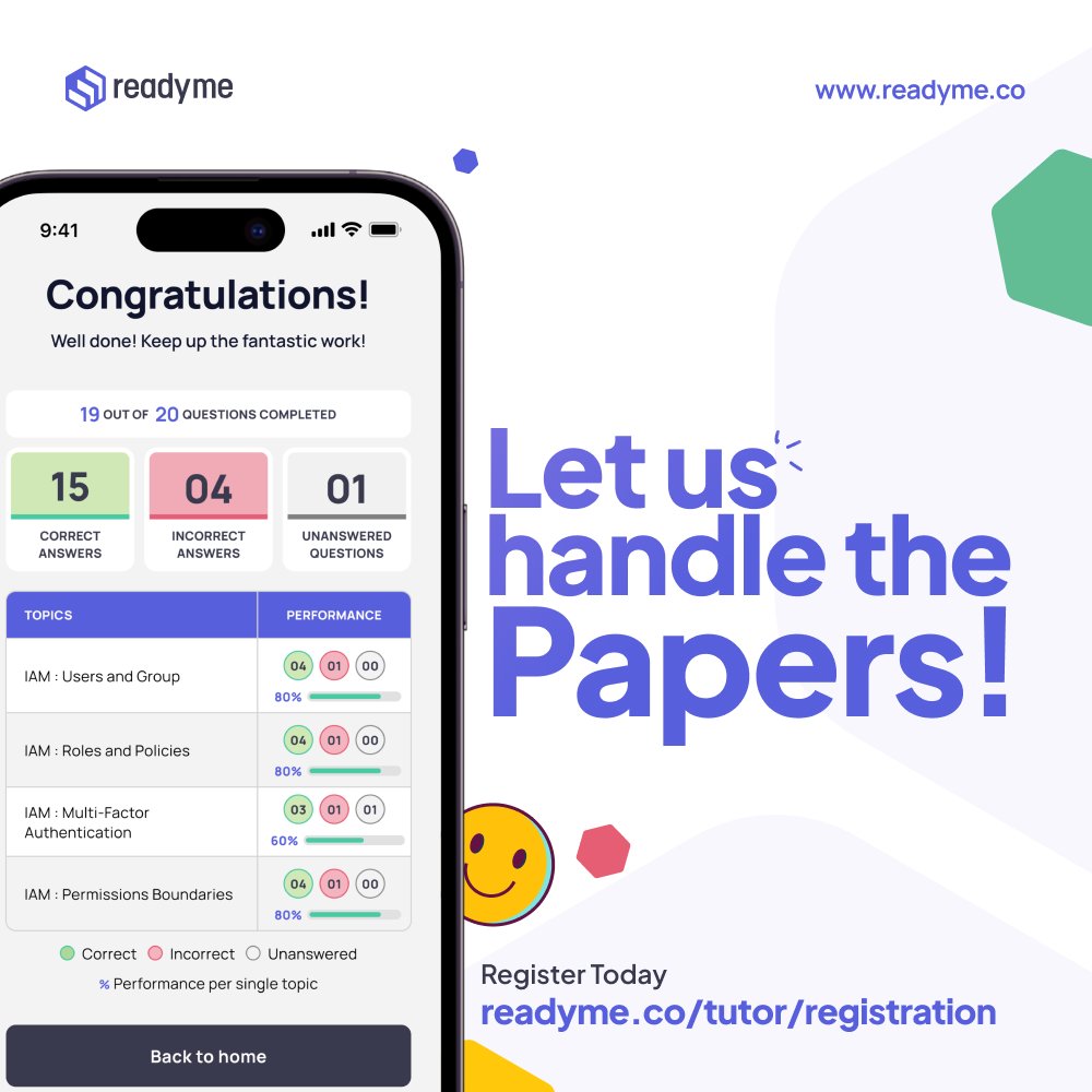 readyme_co's tweet image. 📄 Let us handle the Papers!
Focus on teaching and leave the paperwork to us.

👉 Visit to learn more: readyme.co
👉 Register as a Tutor: readyme.co/tutor/registra…
👉 Download the App: deeplinking.readyme.co/install

#ReadyMe #TeachingSimplified #TutorLife #FocusOnTeaching