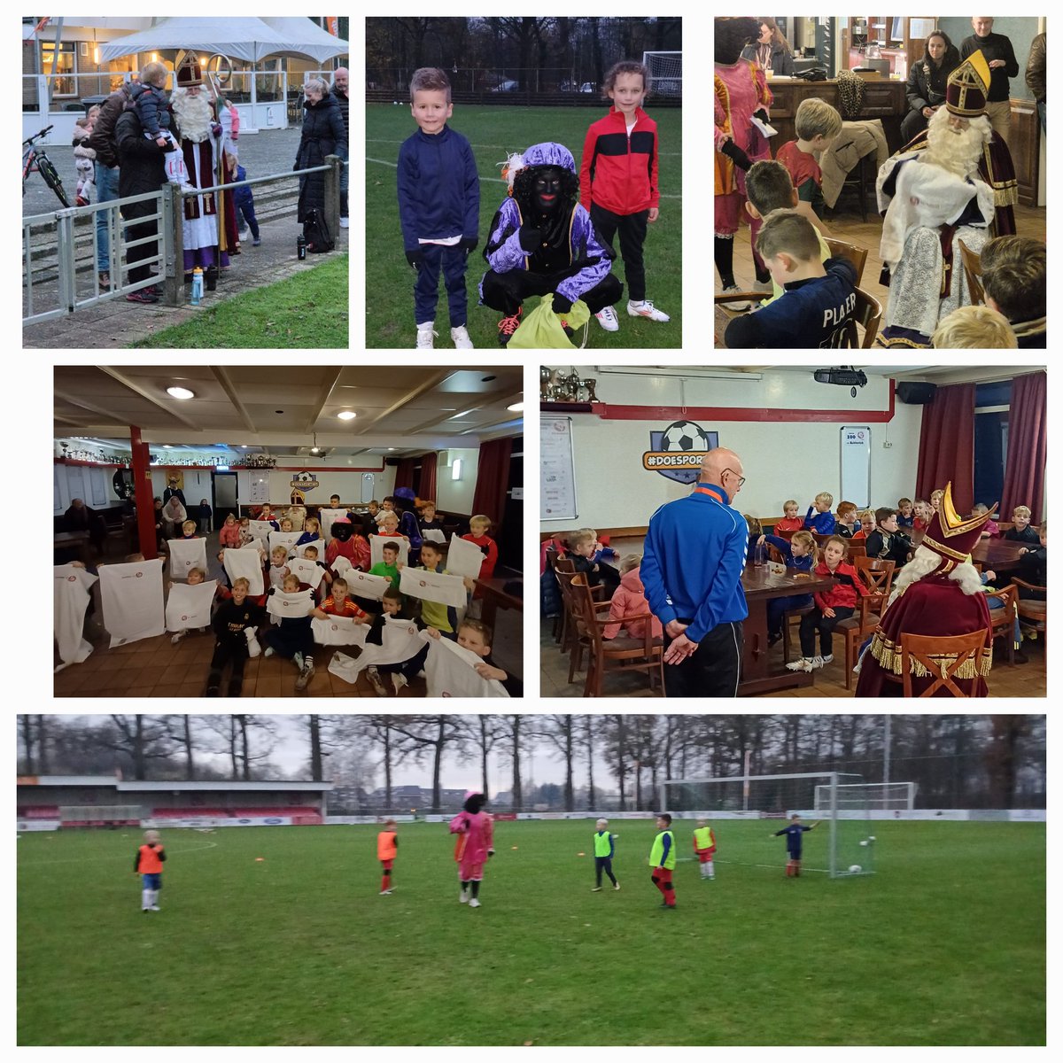 Sinterklaas kwam zojuist met zijn pieten de pupillen van <a href="/SVBABBERICH/">SV BABBERICH</a> verblijden met zijn komst. Hij had mooie woorden en cadeaus voor de trainers. De kinderen kregen allemaal een mooie SV Babberich handdoek met een gedicht als cadeau.