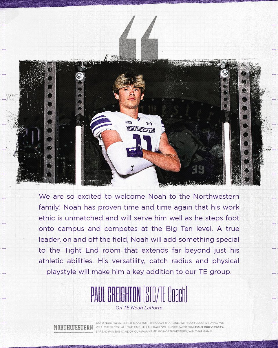 Northwestern Football tweet media