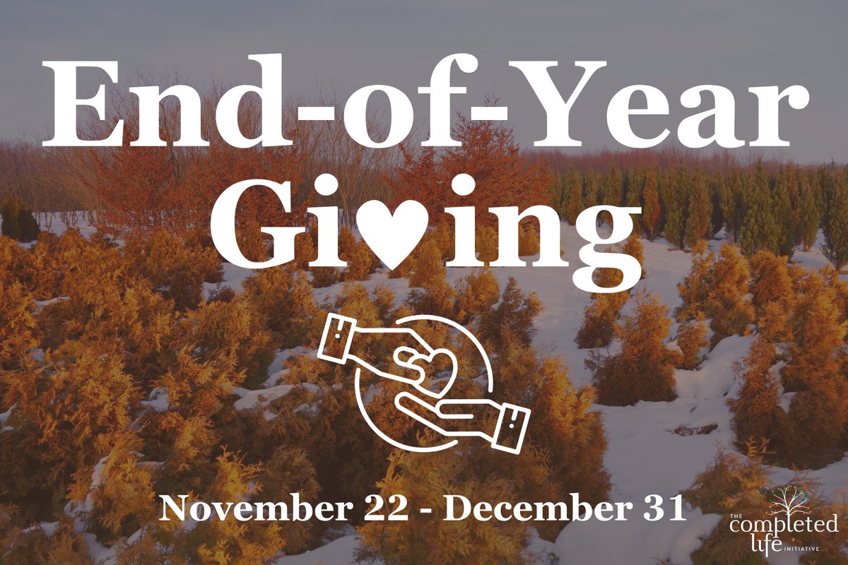 We would like to extend our immense gratitude to the Completed Life community!

From November 22 to December 31, any donation of $100 or more will receive a special Completed Life Initiative mug.

Link in bio to make your gift. Shipping only available within North America.