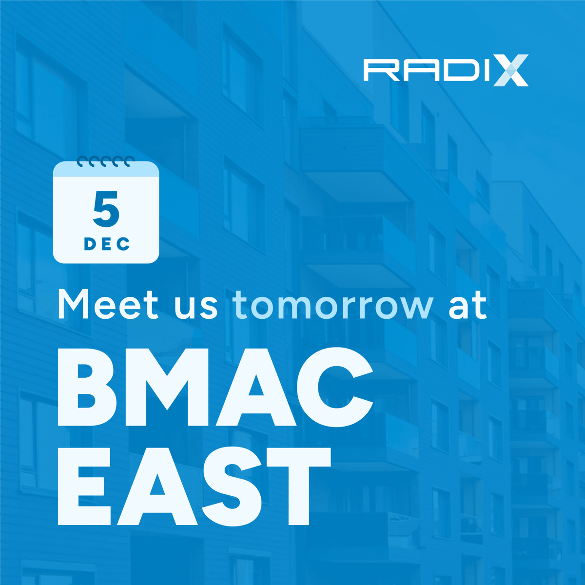 Meet Radix at #BMACEast

800+ multifamily investors, brokers, and lenders trust Radix solutions for analyzing every deal and managing every asset. Connect with Coleman Wright, Radix Sales Director, to discover how you can join them, and how we can help you exceed your 2025 goals.