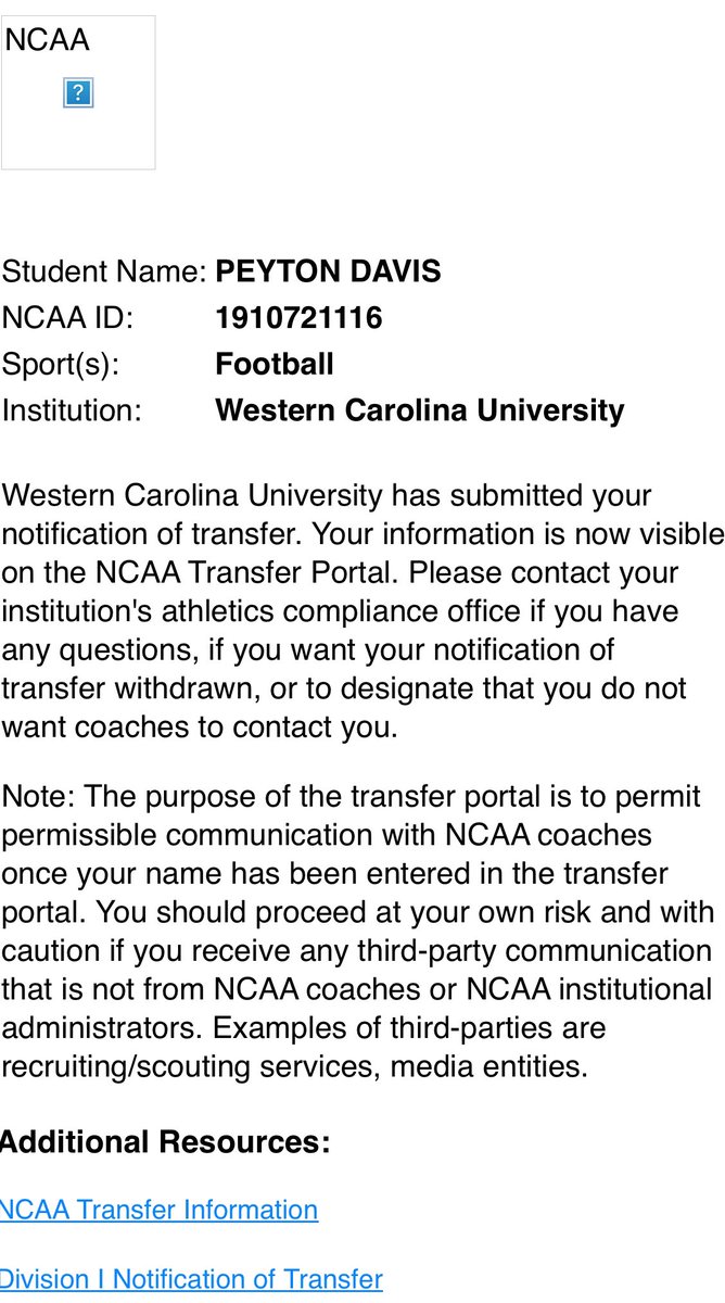 Thank you WCU 💜. Officially in the Portal!