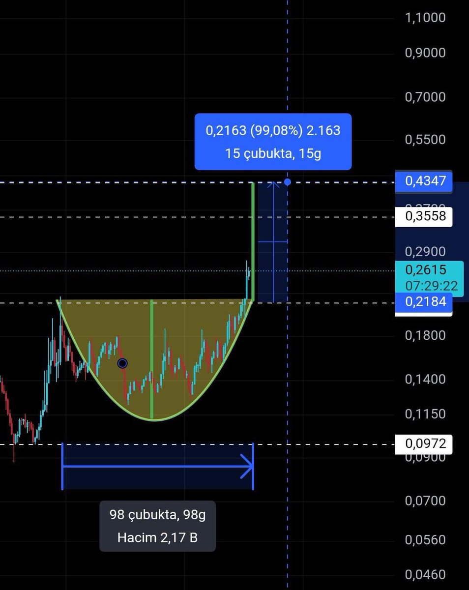 #CHESS için 98 günlük Çanak formasyonu tanamlandı ve 4 saatlikte alım onayı alındı kısa vade hedefi 0.43$ 🔥

Çanak kırılımının ardından alanlar için kolay 2x olacak!!🤲