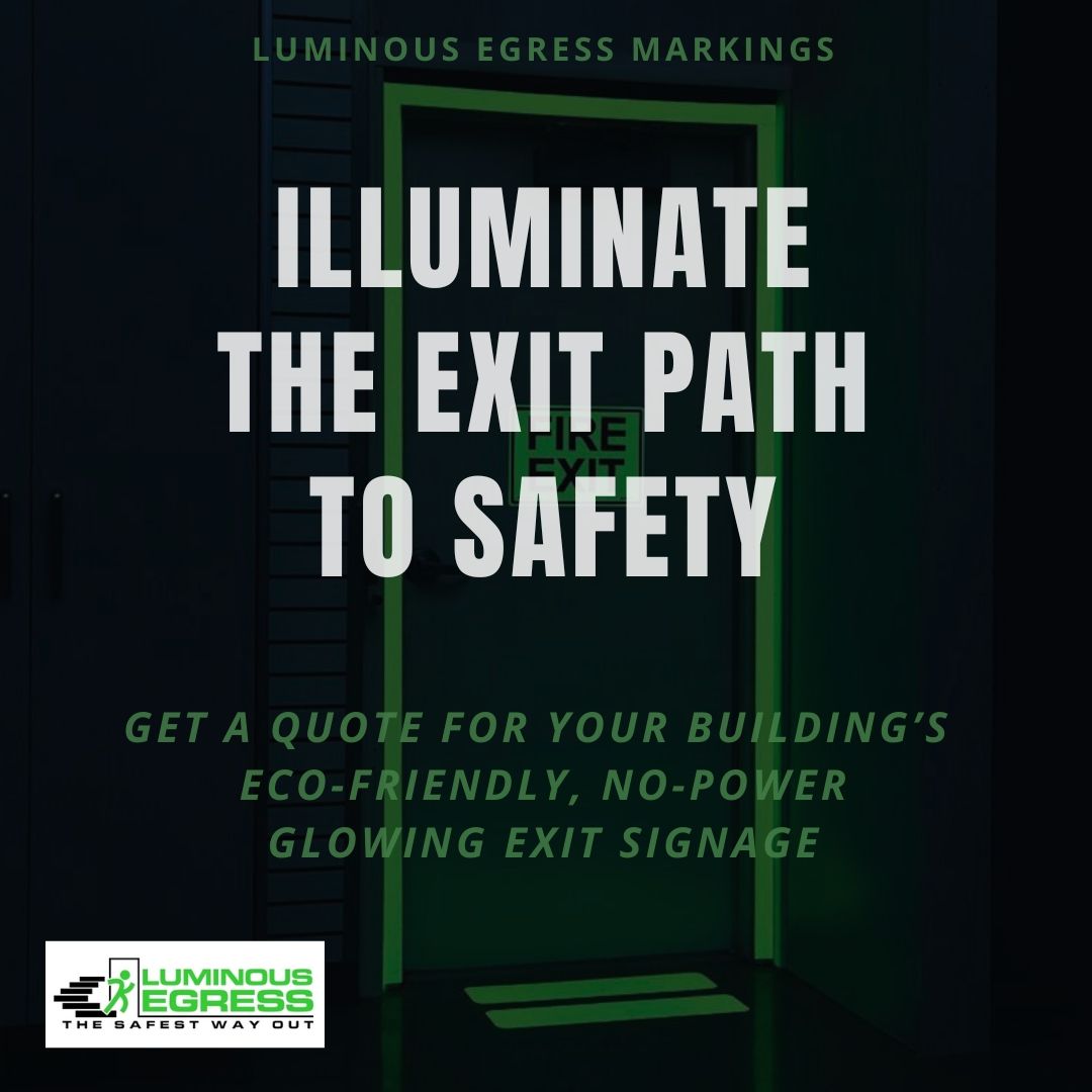 luminousegress's tweet image. Get #uptocode and keep occupants and #firstresponders safe in an emergency with power-free #exitmarkings from @LuminousEgress.
#IFC #compliance
luminousegress.com