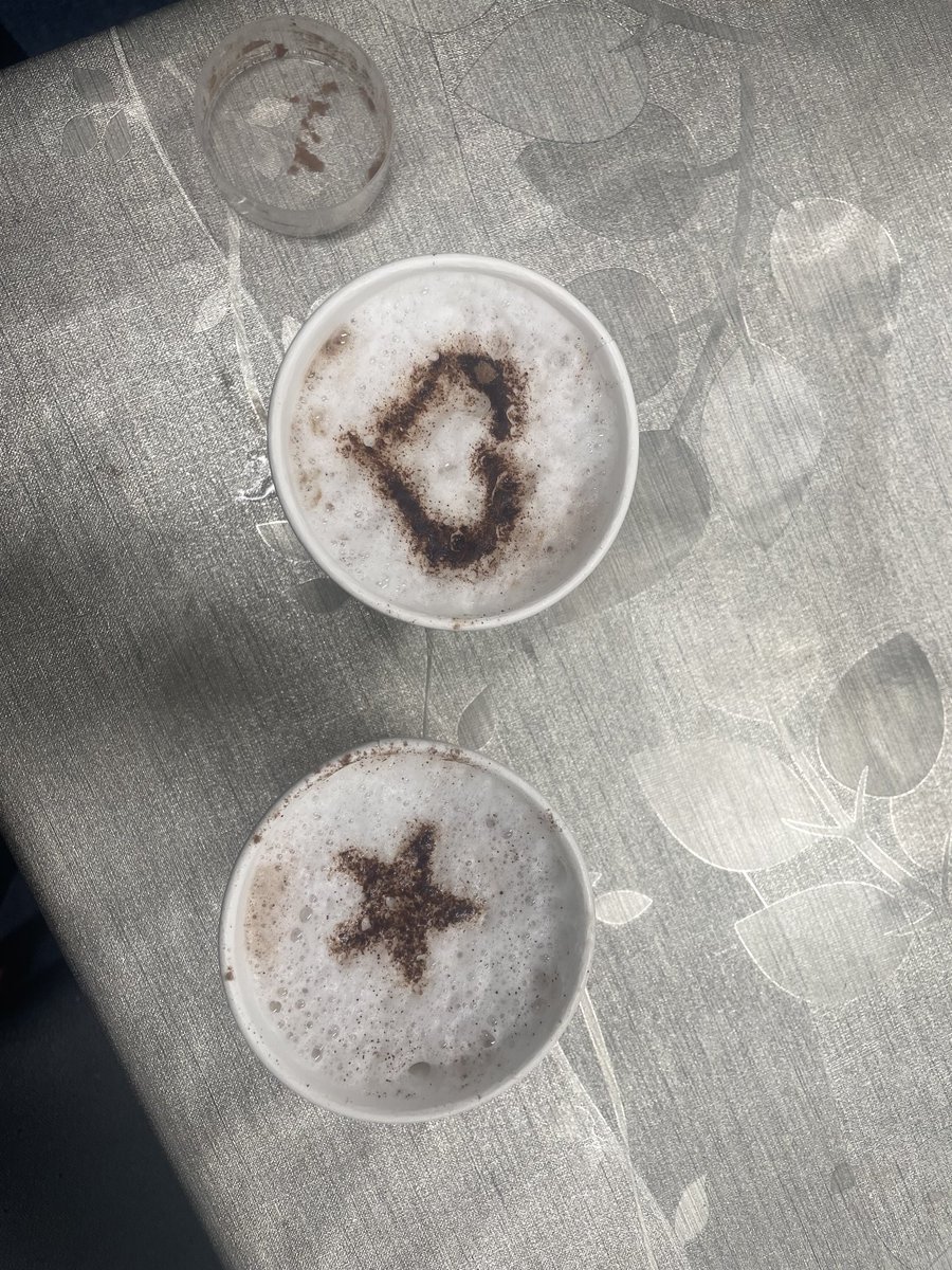 Some lovely coffees, made by our barista pupils!