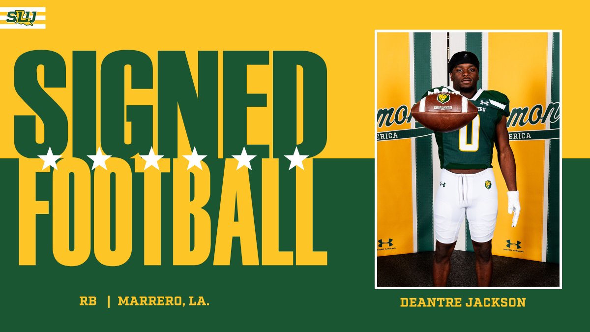 Southeastern Football (@lionupfootball) on Twitter photo Lion Nation, please welcome RB <a href="/Deejacksonjr/">Deantre”The Jet”Jackson</a> back to Hammond, America!
#LionUp | #DoMore | #NSD25 Lion Nation, please welcome RB <a href="/Deejacksonjr/">Deantre”The Jet”Jackson</a> back to Hammond, America!
#LionUp | #DoMore | #NSD25