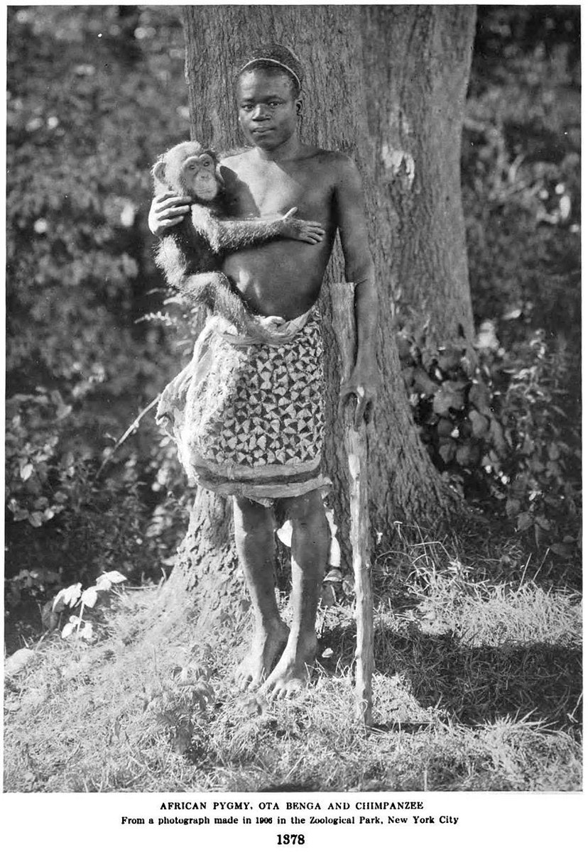 18. Ota Benga, a young man of the Imbuti people from the Congo, in a human zoo in New York City, 1906. 

Ota Benga was purchased from native African slave traders after his wife &amp; 2 children were slaughtered