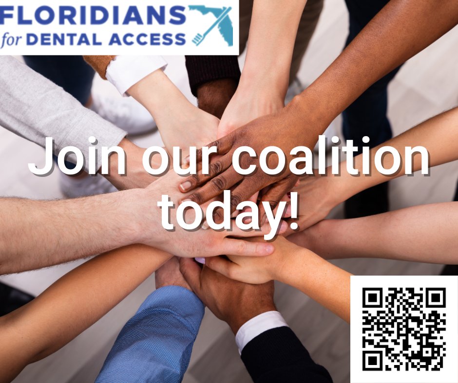 Add your voice to the growing number of individuals and organizations working to solve Florida’s oral health crisis. floridiansfordentalaccess.org/join-our-coali…

#healthymouthhealthybody #oralhealth #DentalAccess