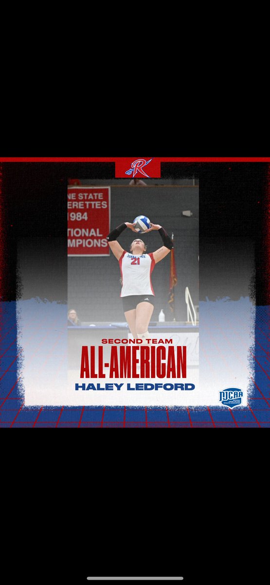 SDVB's tweet image. So proud of Haley.Roane State volleyball first all American.