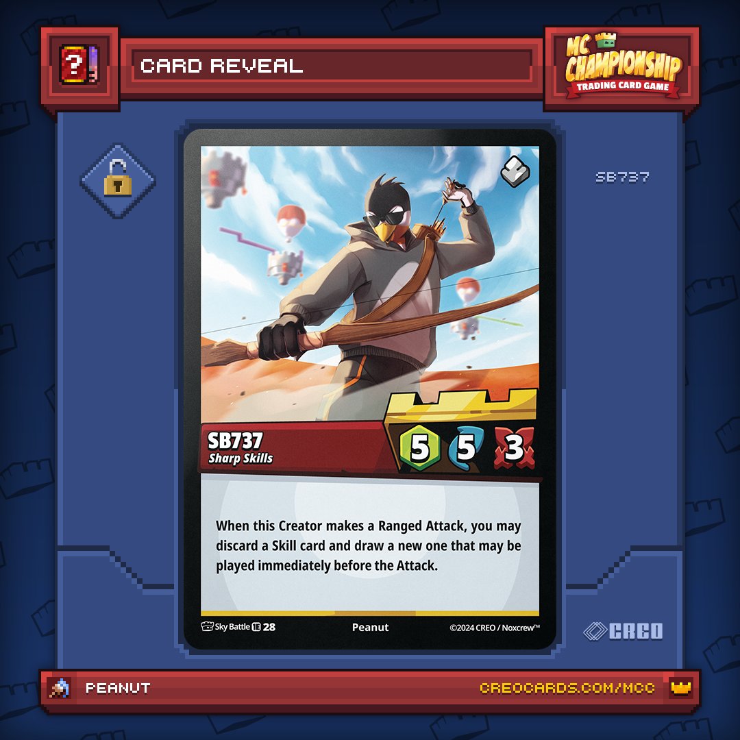 SB_737's tweet image. Here's one of my cards for the MCC Trading Card game, I think it looks really cool! (Made by @Peanutbutter255 )

You can get it in a box here, preorders are available till December 31st, make sure to use my creator code "SB737" at checkout to support me! creocards.com/mcc