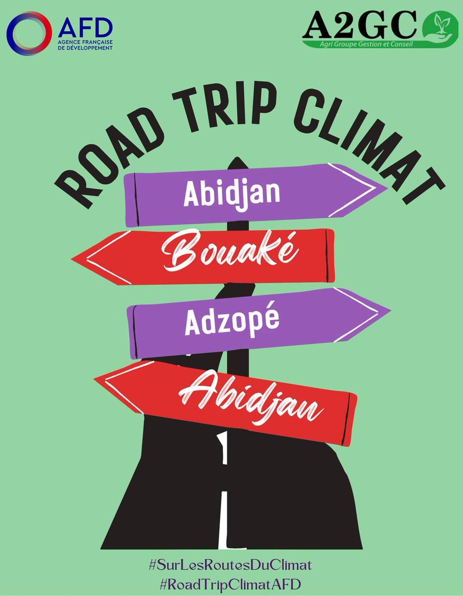 🚗🌍 Je pars sur les routes d’Abidjan, Adzopé et Bouaké avec l’AFD pour mettre en lumière des initiatives climatiques transformatrices. 

Rejoignez-moi pour découvrir des acteurs du changement climatique en CI.

➡️ Suivez l’aventure :

#RoadTripClimatAFD  #SurLesRoutesDuClimat