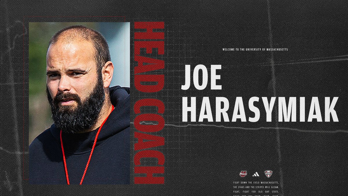 UMass Football (@umassfootball) on Twitter photo A New Era begins today at the #Flagship 🚩
Welcome to <a href="/UMassFootball/">UMass Football</a>, Head Coach <a href="/coachharasymiak/">Joe Harasymiak</a>!
🔗 bit.ly/Harasymiak A New Era begins today at the #Flagship 🚩
Welcome to <a href="/UMassFootball/">UMass Football</a>, Head Coach <a href="/coachharasymiak/">Joe Harasymiak</a>!
🔗 bit.ly/Harasymiak