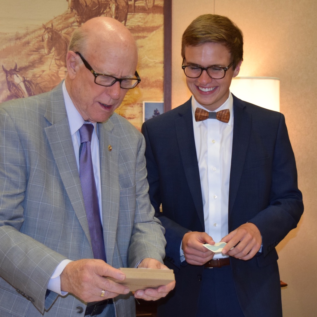 In 2017 I was in high school and won a business competition to attend the annual NFIB event in Washington DC. They set up meetings with my senator Pat Roberts to talk about my wooden bow tie business and helping other young people in Kansas start businesses. 

Proud of the fight
