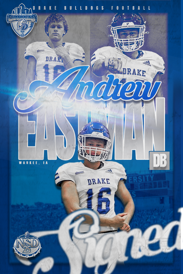 DrakeBulldogsFB's tweet photo. Let's welcome new Bulldog @AndrewEastman03!! https://t.co/1V8PHyBr01