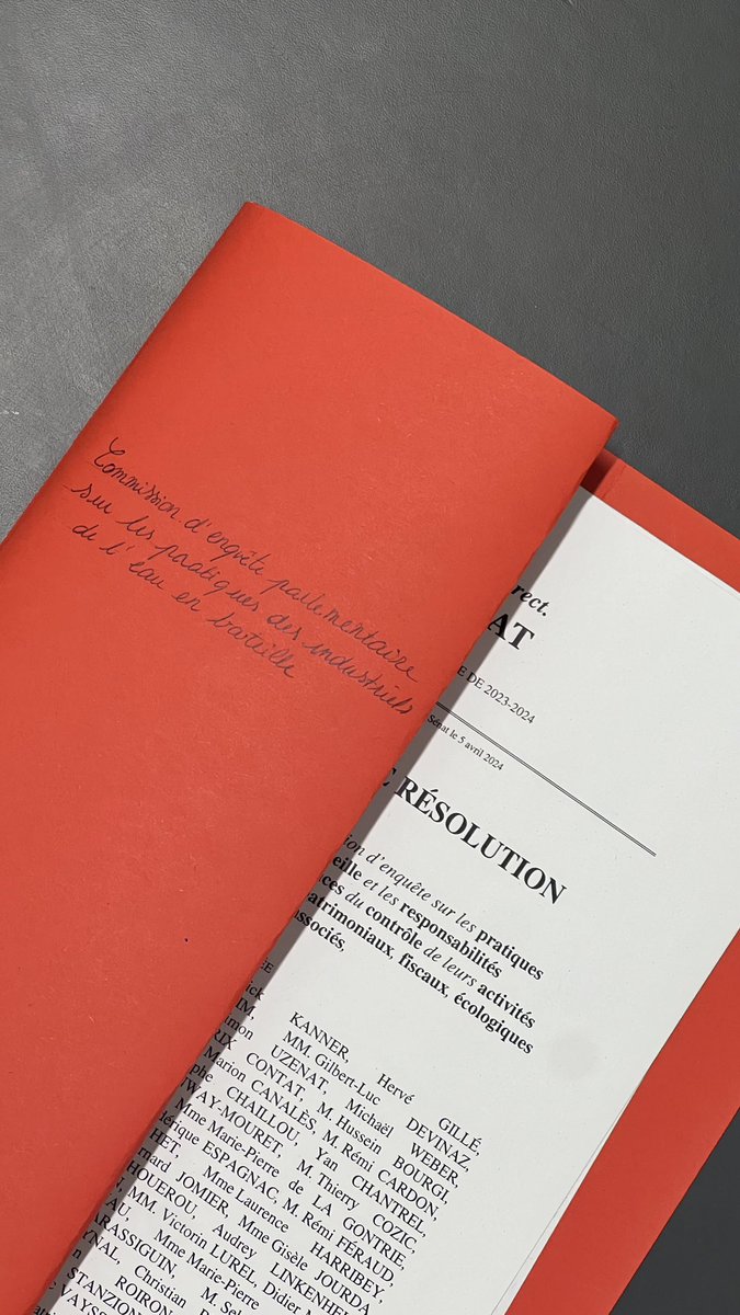 🎙️Lancement des travaux de la commission d’enquête sur les pratiques des industriels de l’eau en bouteille du <a href="/Senat/">Sénat</a>

Cette initiative des <a href="/senateursPS/">Sénatrices et sénateurs socialistes 🇪🇺</a> permettra d’établir les responsabilités politiques et de garantir la santé et la correcte information des consommateurs