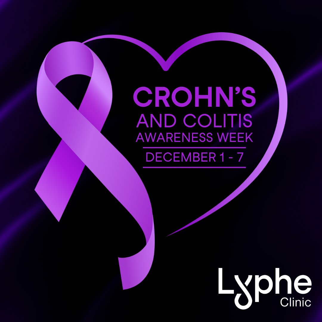 lypheclinic's tweet photo. This week is #CrohnsAndColitisAwareness Week. Over 500k in the UK live with these conditions, impacting daily life &amp; mental health. Explore alternative support at Lyphe Clinic: https://t.co/0kSA2qTLWm 💜 #Awareness #Lyphe https://t.co/BiQfHbkgcz