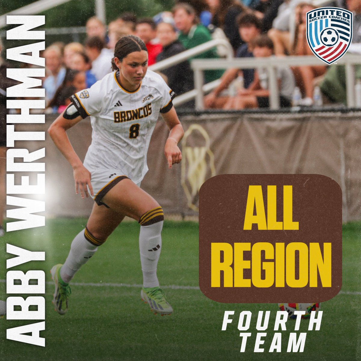 Congrats to Jen, Madi, Heidi and Abby on being named All-Region by the United Soccer Coaches!   

READ -- buff.ly/3ZcUX2U   

#BroncosReign