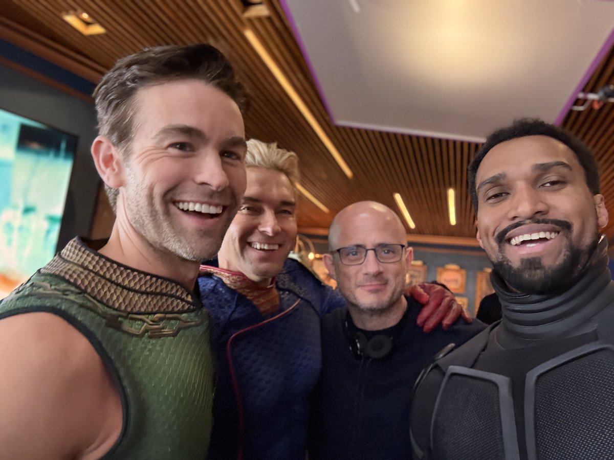 Eric Kripke (@therealkripke) on Twitter photo They saved me. They saved me in every way a man can be saved. Feast your eyes on the first #Season5 #BTS pic! (Photo credit to <a href="/itsNateMitchell/">Nathan Mitchell</a>) #TheBoys <a href="/TheBoysTV/">THE BOYS</a> <a href="/PrimeVideo/">Prime Video</a> <a href="/SPTV/">Sony Pictures Television 📺</a> <a href="/chacecrawford/">Chace Crawford</a> They saved me. They saved me in every way a man can be saved. Feast your eyes on the first #Season5 #BTS pic! (Photo credit to <a href="/itsNateMitchell/">Nathan Mitchell</a>) #TheBoys <a href="/TheBoysTV/">THE BOYS</a> <a href="/PrimeVideo/">Prime Video</a> <a href="/SPTV/">Sony Pictures Television 📺</a> <a href="/chacecrawford/">Chace Crawford</a>