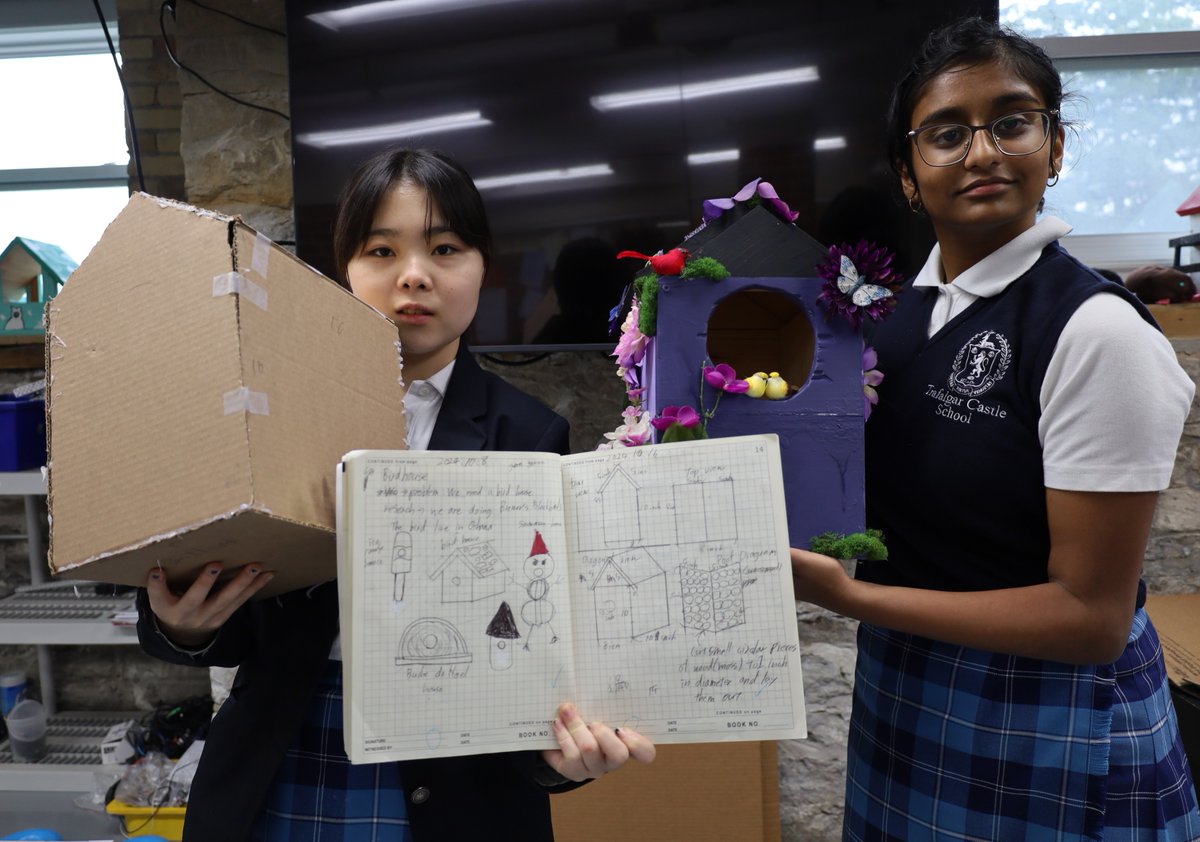 trafalgarcastle's tweet image. It started with an idea, a notebook, some sketches, cardboard &amp;amp; wood. The result is some very creative birdhouses #engineered by #trafalgarcastleschool's Grade 10 students!
#schoolforgirls #boardingschool @CISOntario @cais_schools @CAISboarding
