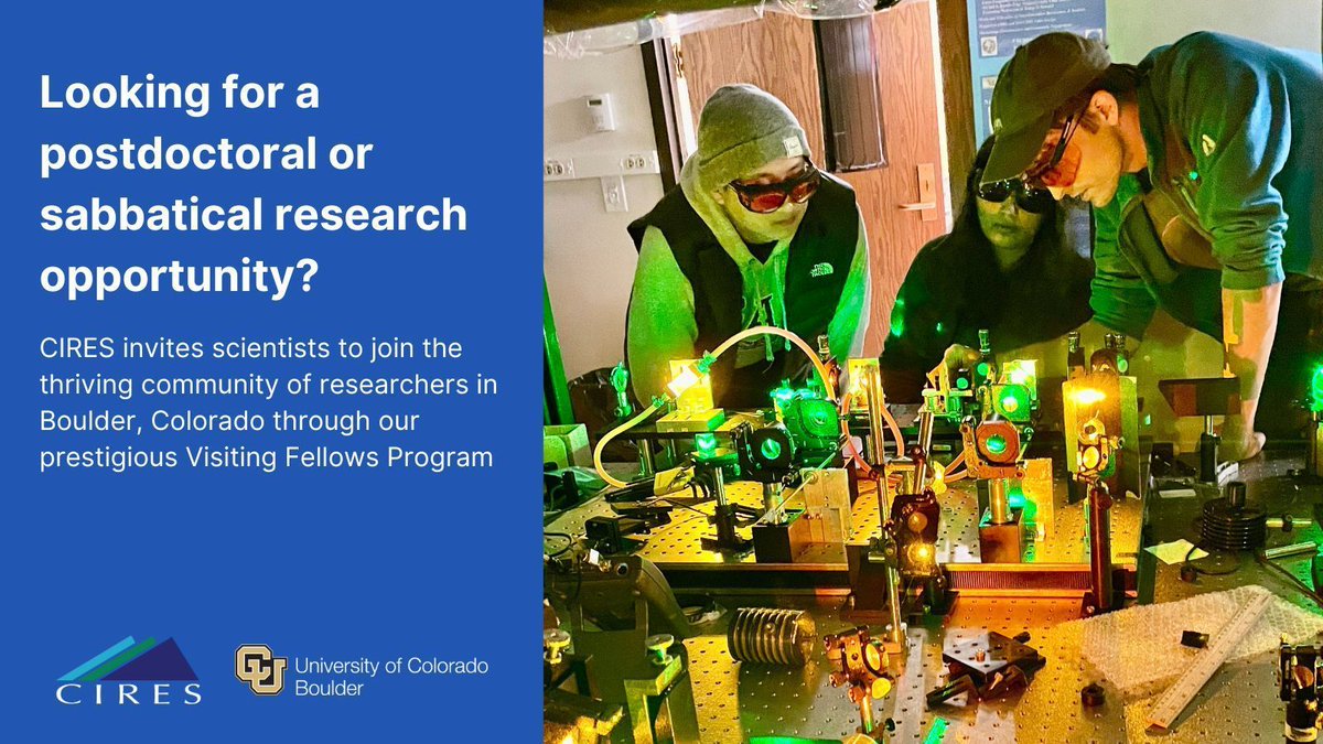 CIRES (@ciresnews) on Twitter photo Join the thriving community of researchers in Boulder, Colorado, as a CIRES Visiting Fellow! Work alongside stellar scientists and staff at world-class <a href="/CUBoulder/">CU Boulder š¦¬</a> and Boulderās NOAA Laboratories. Apply by Jan 2, 2025: bit.ly/4en5Bdz Join the thriving community of researchers in Boulder, Colorado, as a CIRES Visiting Fellow! Work alongside stellar scientists and staff at world-class <a href="/CUBoulder/">CU Boulder š¦¬</a> and Boulderās NOAA Laboratories. Apply by Jan 2, 2025: bit.ly/4en5Bdz