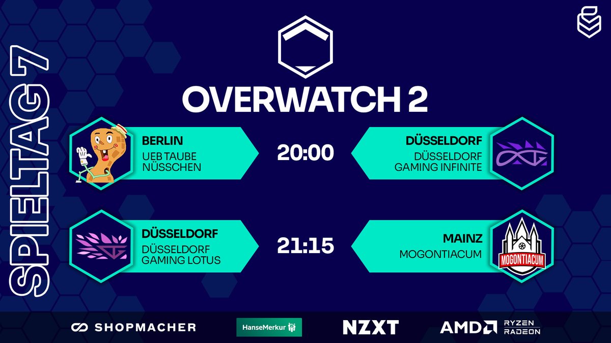 Uniliga (@uniligagg) on Twitter photo 🚨OVERWATCH 6. SPIELTAG🚨
🕗️20:00 Uhr - Overwatch 2 - 6. Spieltag
📺️twitch.tv/uniliga_aim
⚔️<a href="/UniEsportBerlin/">University Esports Berlin</a> vs. <a href="/ddorf_gaming/">Düsseldorf Gaming</a>
⚔️<a href="/uniesportsmainz/">Uni esports Mainz</a> vs. <a href="/ddorf_gaming/">Düsseldorf Gaming</a>
🎬️<a href="/Cinzzya/">Cinzya</a>
🎥<a href="/Pimpoluxe/">Pimpo</a>
🎙️<a href="/RoyalTZZZ/">Royal</a> & <a href="/markusodersowas/">Markus</a> 🚨OVERWATCH 6. SPIELTAG🚨
🕗️20:00 Uhr - Overwatch 2 - 6. Spieltag
📺️twitch.tv/uniliga_aim
⚔️<a href="/UniEsportBerlin/">University Esports Berlin</a> vs. <a href="/ddorf_gaming/">Düsseldorf Gaming</a>
⚔️<a href="/uniesportsmainz/">Uni esports Mainz</a> vs. <a href="/ddorf_gaming/">Düsseldorf Gaming</a>
🎬️<a href="/Cinzzya/">Cinzya</a>
🎥<a href="/Pimpoluxe/">Pimpo</a>
🎙️<a href="/RoyalTZZZ/">Royal</a> & <a href="/markusodersowas/">Markus</a>