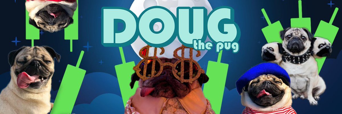 $DOUG is a meme token celebrating the iconic pug, Doug, known for his adorable antics and massive social media following.

CA: 0xeD3366648bd33b4479DabC8A92AC55C4aBBBB059

Website: dougthepugeth.com

Telegram: t.me/DougThePugETH

Tiktok: tiktok.com/@dougthepug?la…