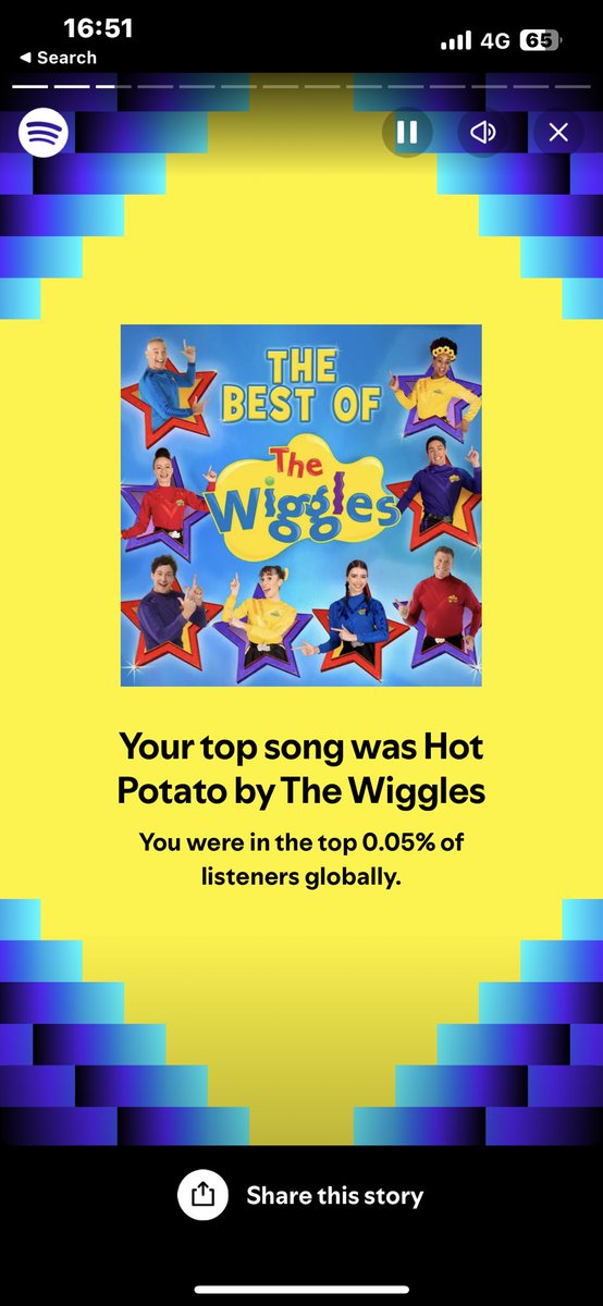 Hey <a href="/TheWiggles/">The Wiggles</a> I feel like we should win some kind of prize for this 👏 😂 🥔
