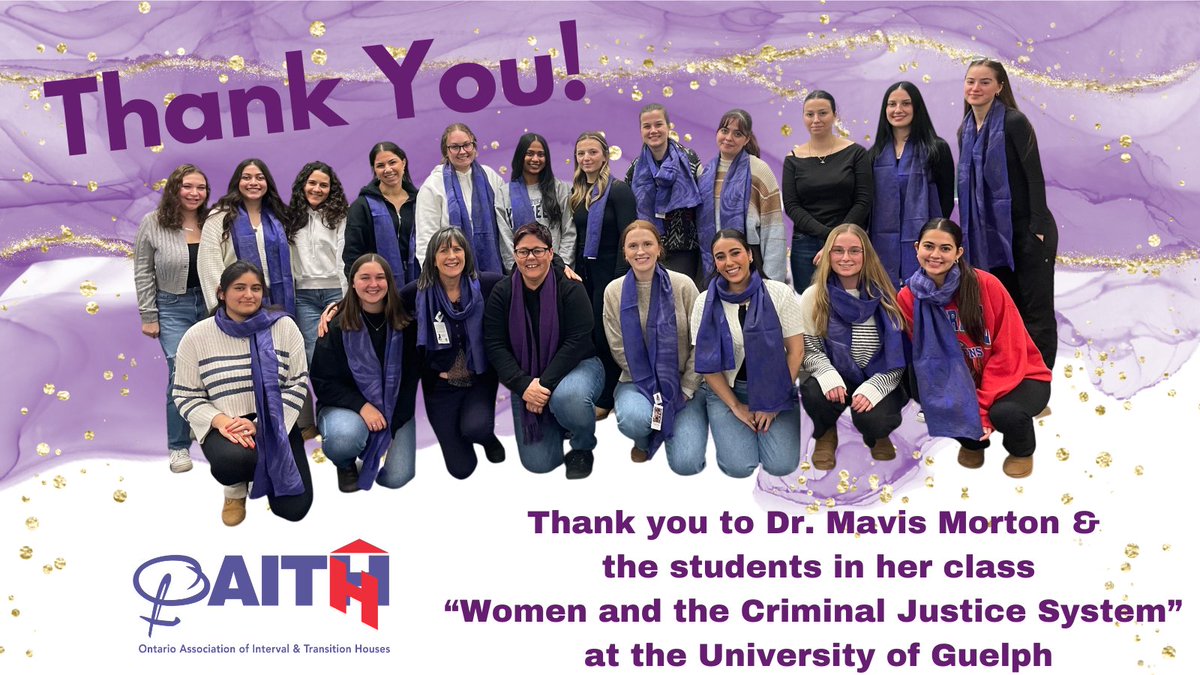 These 4th year students have compiled a 5 Year Analysis of Femicide in Ontario and we look forward to sharing their findings in our next newsletter.

They are using their #ThreadsofAction to inform the work we do at OAITH and beyond.

#ThreadsofAction #16DaysofActivismtoEndGBV