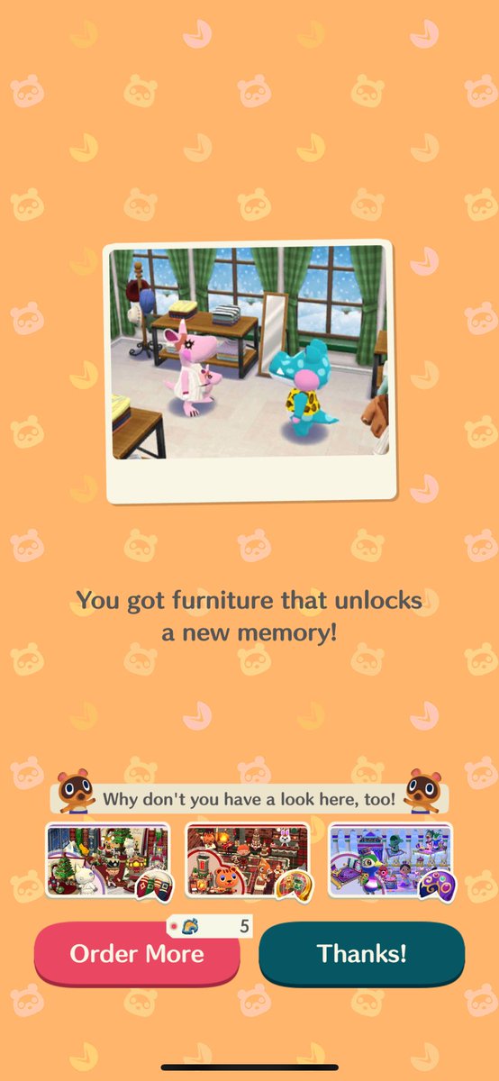carriecrossing's tweet photo. I got the item i wanted! 😭 I'm so happy! #pocketcamp #PocketCampComplete https://t.co/i3u31OlftS