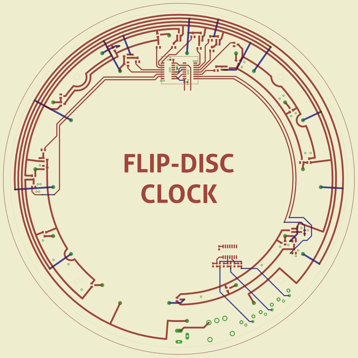 MarcinSaj's tweet image. Flip-disc clock - 12-hour dial pcb
#arduinoproject #flipdisc
