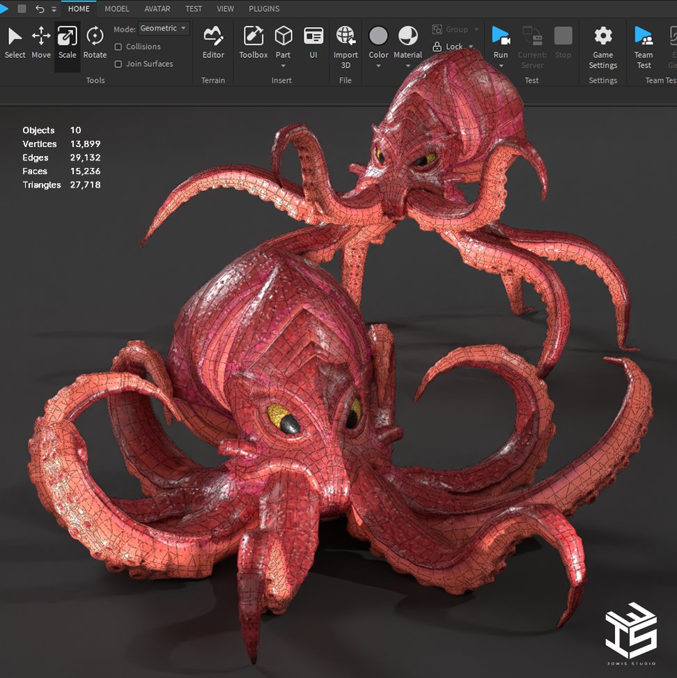 3D_wiss's tweet image. Makeing The Kraken Boss monster 
For @GTDefense 

#ROBLOX #RobloxDevs