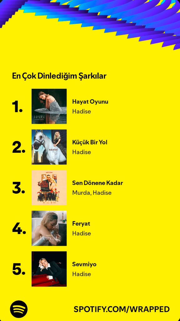 Her sene olduğu gibi bu sene de sen <a href="/Hadise/">HADİSE</a> 👸❤️‍🔥 #SpotifyWrapped