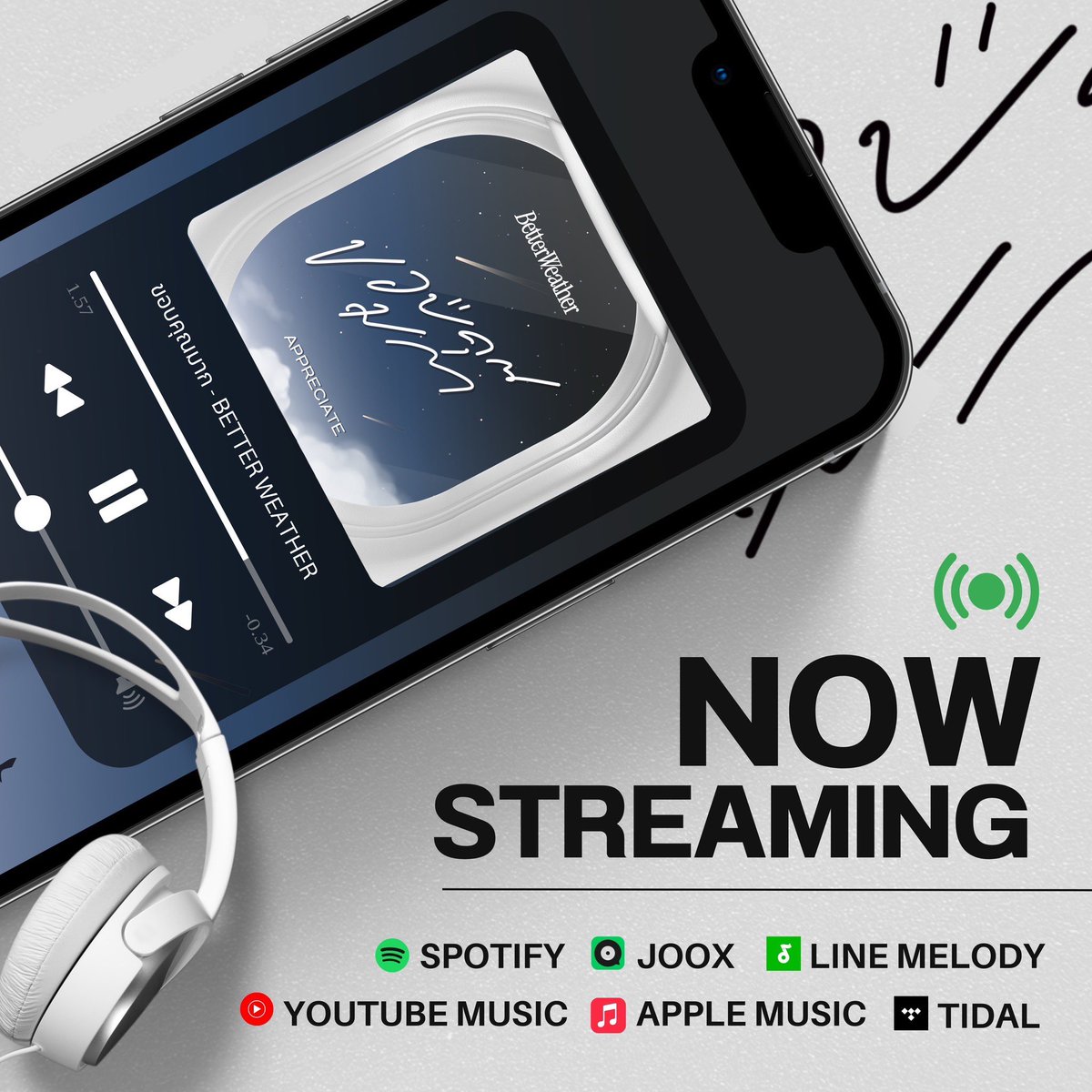 TEAMMARCKRIS's tweet image. 🎵🎂

[ 𝐍𝐎𝐖 𝐒𝐓𝐑𝐄𝐀𝐌𝐈𝐍𝐆
#𝐌𝐀𝐑𝐂𝐊𝐑𝐈𝐒 𝐅𝐀𝐍𝐒𝐎𝐍𝐆 ]

ขอบคุณมาก (Appreciate) - Better Weather 

Music on Streaming Platforms
🔗 betterweathermusic.lnk.to/AppreciateFP

@Marckrisk #MARCKRIS 
@BetterWeatherBW 
#ขอบคุณมาก_appreciate
#22ndMARCKRISquare
#BUSbecauseofyouishine