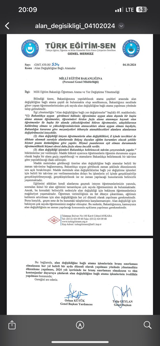 Öğretmenlerimizin en doğal hakkı olan Diplomaya bağlı alan değişikliği talebi <a href="/tcmeb/">Millî Eğitim Bakanlığı</a> yetkileri tarafından 2 yıldır öteleniyor. Sayın bakan <a href="/Yusuf__Tekin/">Yusuf Tekin</a> e bir kez daha çağrıda bulunuyoruz.
 #alandeğişikliğiTAKVİMİbekleniyor