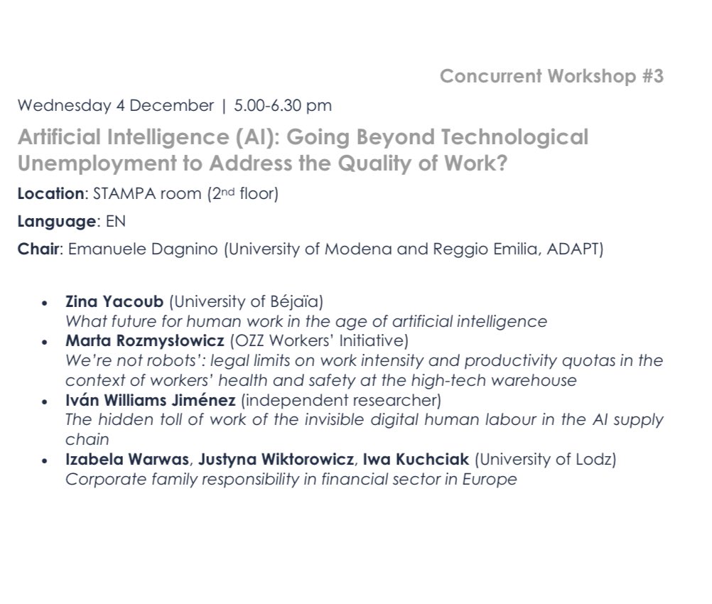 chialtilio's tweet image. Al #workshop3 Izabela Warwas (Università di Lodz) presenta i risultati preliminari del lavoro condotto nel primo anno del progetto cofinanziato dall’Unione Europea in materia di Corporate family responsibility nel settore finanziario