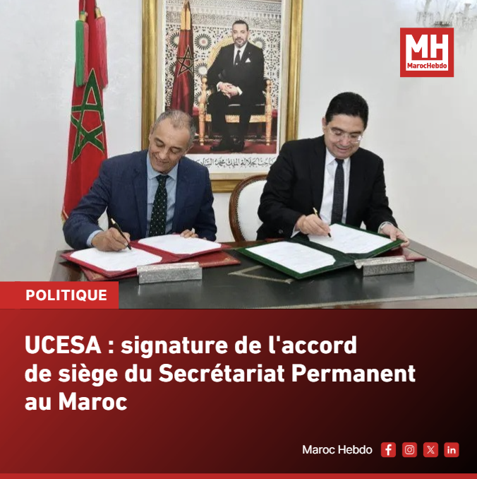 marochebdo's tweet photo. Le Maroc devient le pays hôte du Secrétariat Permanent de l'UCESA ! 🇲🇦✨ Un grand pas pour renforcer la coopération économique en Afrique. 🌍
➡https://t.co/TAlVGT5jeW
#Maroc #UCESA #CoopérationAfricaine #Afrique #Diplomatie https://t.co/pKVeMGKXYa