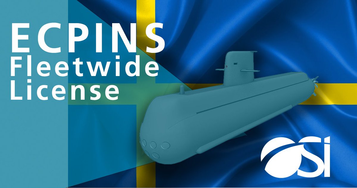 OSI is pleased to announce the signing with the Swedish Defence Material Administration ( FMV - Försvarets materielverk) to provide an ECPINS flotilla license. The system will be deployed across all Royal Swedish Navy submarines. 

News: lnkd.in/gMF9R_YV