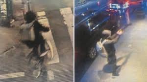SteveNorrisTV's tweet photo. 🚨BREAKING UPDATE… Police have now released these pictures of the suspect, first aiming the gun, then fleeing on a bicycle. DEVELOPING… #NYC #Assassination #ProfessionalHit #UnitedHealthcare https://t.co/BZXaOWkPoi