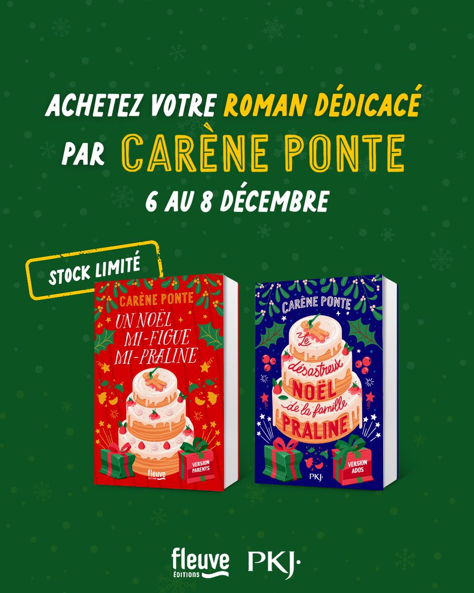 [OPÉRATION SPÉCIALE] 🎄Obtenez votre comédie de Noël dédicacée par Carène Ponte 🚨 👉 Uniquement du 6 au 8 décembre 🗓  

⚠️ Attention le stock est ULTRA limité !

RDV vendredi à 9h00😱