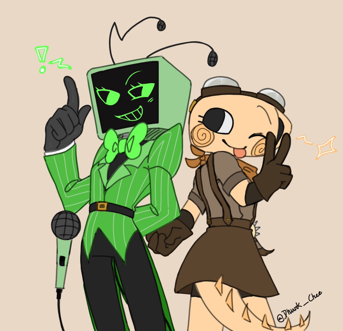 DarkIsReadyXD1's tweet image. Haven't drawn digitally in awhile, these two motivated me to. Got into the game a month ago and got obsessed, currently these two are my fave mains ^^ (mostly Shelly)
genuinely need people to play with in DW..
#dandysworld #shelly #vee