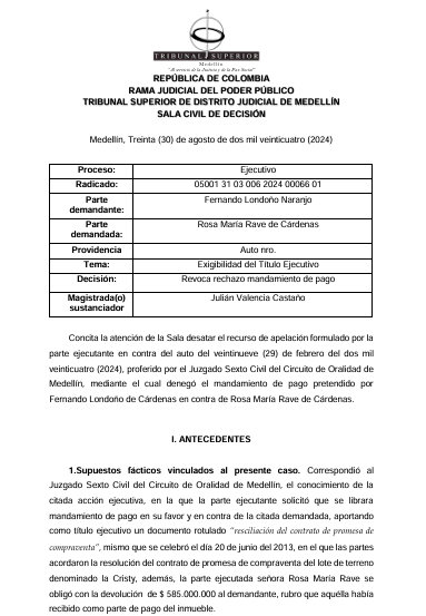 articulo20's tweet photo. SENTENCIA RECOMENDADA 🗣 

#Civil

Tribunal Superior de Medellín explica los requisitos de los títulos ejecutivos

RAD: 00066-01 https://t.co/xyTuCIsecO
