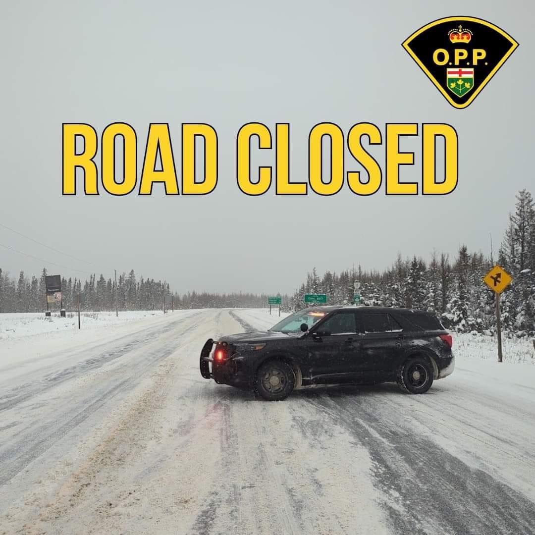 #KenoraOPP are advising of several motor vehicle collisions on Hwy17 and Hwy17A this morning.  As a result traffic Eastbound on Hwy17A is closed from Hwy 658 to the Hwy71 junction.  Westbound is moving slowly.  Take an alternate route as officers and tow will be working