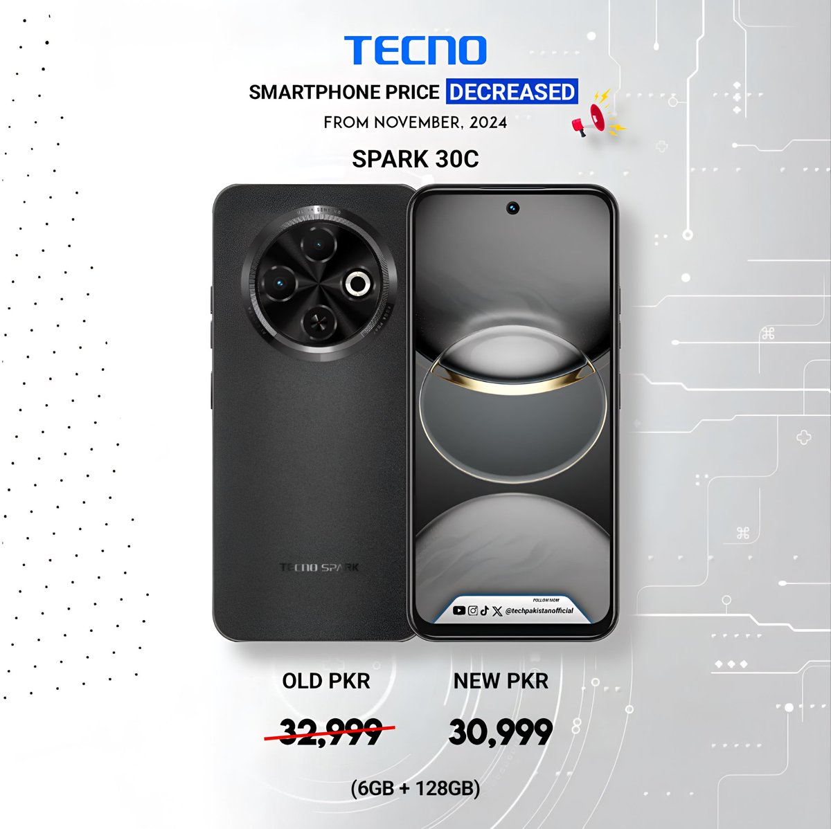 TechPakistanOf1's tweet image. Tecno SPARK 30C Price Decreased In Pakistan 🇵🇰 (2,000) Drop.
.
@TecnoMobilePK 

@TechPakistanOf1 
.
#tecnospark30c #TECNOMobile #techpakistanofficial #techpakistan #smartphone #mobile #tecnopakistan #tecno #phone #TechNews #pricedropalert